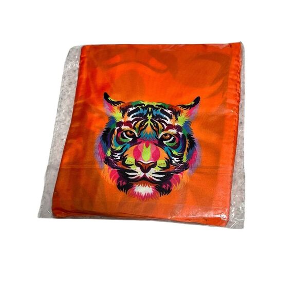Colorful Tiger Tote Bag Unisex Orange - Picture 11 of 11